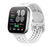 GIOPUEY Cinturini Compatibile con Amazfit Bip 6, Morbido Silicone Cinturino [Resistente all'Usura] [Traspirante] - White