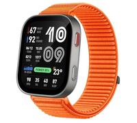 GIOPUEY Cinturini Compatibile con Amazfit Bip Max, Nylon Traspirante Sport Loop Cinturino in Morbido Nylon Intrecciato Strap Band - Orange