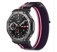GIOPUEY Cinturini Compatibile con Amazfit T-Rex 3, Cinturino in Morbido Nylon Intrecciato [Unisex] [Traspirante] - B