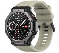 GIOPUEY Cinturini Compatibile con Amazfit T-Rex 3, Morbido Silicone Cinturino [Resistente all'Usura] [Traspirante] - Grey