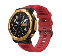 GIOPUEY Cinturini Compatibile con Amazfit T-Rex 3 Pro 48mm, Morbido silicone Cinturino [Resistente All'usura] [Traspirante] - red