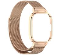 GIOPUEY Cinturini Compatibile con Cmf BY Nothing Watch PRO, Cinturino in Acciaio Inossidabile Intrecciato [Magnetico] - Rose Gold