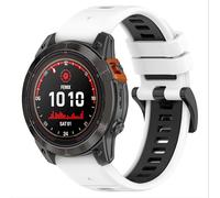 GIOPUEY Cinturini Compatibile con COROS VERTIX 2/2S, Morbido TPU Cinturino [Design a Colori di Giunzione] - White/Black