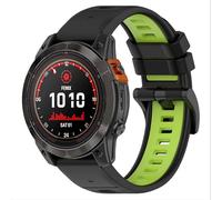 GIOPUEY Cinturini Compatibile con COROS VERTIX 2/2S, Morbido TPU Cinturino [Design a Colori di Giunzione] - Black/Green