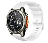 GIOPUEY Cinturini Compatibile con DOOGEE Anywise W1/W1 PRO, Morbido Silicone Cinturino [Resistente all'Usura] [Traspirante] - White
