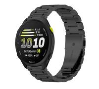 GIOPUEY Cinturini Compatibile con Garmin Forerunner 70, Acciaio Inossidabile Cinturino [Resistente all'Usura] - Black