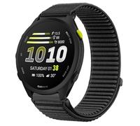 GIOPUEY Cinturini Compatibile con Garmin Forerunner 70, Nylon Traspirante Sport Loop Cinturino in Morbido Nylon Intrecciato Strap Band - Black