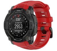 GIOPUEY Cinturini Compatibile con Garmin Instinct 3 50mm, Morbido Silicone Cinturino [Resistente all'Usura] [Traspirante] - Red