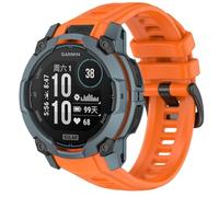 GIOPUEY Cinturini Compatibile con Garmin Instinct 3 50mm, Morbido Silicone Cinturino [Resistente all'Usura] [Traspirante] - Orange