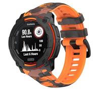 GIOPUEY Cinturini Compatibile con Garmin instinct 3 50mm, Morbido TPU Cinturino [Design a colori di giunzione] - A