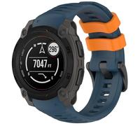 GIOPUEY Cinturini Compatibile con Garmin instinct E 40mm, Morbido silicone Cinturino [Resistente All'usura] [Traspirante] - Blue/Orange