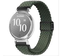 GIOPUEY Cinturini Compatibile con Garmin Lily 2/Claasic/Active, Cinturino in Morbido Nylon Intrecciato [Unisex] [Traspirante] - Green