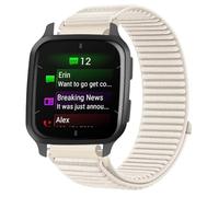 GIOPUEY Cinturini Compatibile con Garmin Venu SQ2, Nylon Traspirante Sport Loop Cinturino in Morbido Nylon Intrecciato Strap Band - Beige