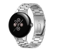 GIOPUEY Cinturini Compatibile con Google Pixel Watch 3 45mm, Acciaio Inossidabile Cinturino [Resistente all'Usura] - Silver