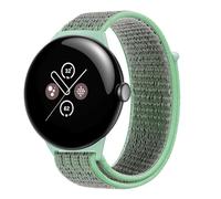 GIOPUEY Cinturini Compatibile con Google Pixel Watch 3 45mm, Cinturino in Morbido Nylon Intrecciato [Unisex] [Traspirante] - Green