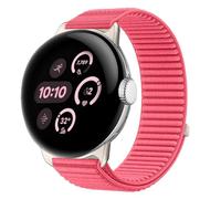 GIOPUEY Cinturini Compatibile con Google Pixel Watch 4/3/2/1 41mm, Cinturino in morbido nylon intrecciato [unisex] [Traspirante] - rose red