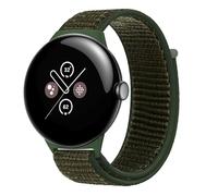GIOPUEY Cinturini Compatibile con Google Pixel Watch 4 45mm/3 45mm, Cinturino in morbido nylon intrecciato [unisex] [Traspirante] - Dark Green