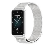 GIOPUEY Cinturini Compatibile con Honor Band 9, Cinturino in Acciaio Inossidabile Intrecciato [Magnetico] - Silver