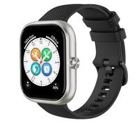 GIOPUEY Cinturini Compatibile con Honor Choice Haylou Watch, Morbido Silicone Cinturino [Resistente all'Usura] [Traspirante] - Black