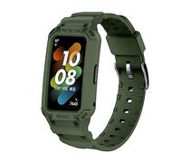 GIOPUEY Cinturini Compatibile con Huawei Band 8, Morbido Silicone Cinturino [Resistente all'Usura] [Traspirante] - Army Green