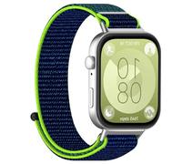 GIOPUEY Cinturini Compatibile con Huawei Wacth Fit 4/Fit 4 Pro/Fit 3, Cinturino in morbido nylon intrecciato [unisex] [Traspirante] - Green/Blue