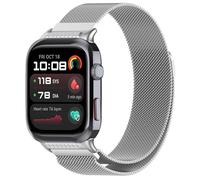 GIOPUEY Cinturini Compatibile con Huawei Watch D2, Cinturino in Acciaio Inossidabile Intrecciato [Magnetico] - Silver
