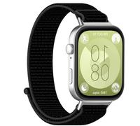 GIOPUEY Cinturini Compatibile con Huawei Watch Fit 3, Cinturino in Morbido Nylon Intrecciato [Unisex] [Traspirante] - Black
