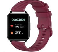 GIOPUEY Cinturini Compatibile con Motorola Moto Watch 70, Morbido Silicone Cinturino [Resistente all'Usura] [Traspirante] - Dark Red