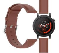 GIOPUEY Cinturini Compatibile con Nothing CMF Watch 3 Pro, vera pelle Cinturino [Resistente All'usura] [Traspirante] - Brown
