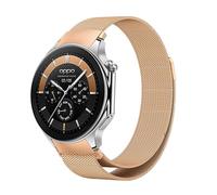 GIOPUEY Cinturini Compatibile con OnePlus Watch 3/2/2R, Cinturino in Acciaio Inossidabile Intrecciato [Resistente all'Usura] - Rose Gold