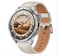 GIOPUEY Cinturini Compatibile con OnePlus Watch 3/2/2R, Vera Pelle Cinturino [Resistente all'Usura] [Traspirante] - White