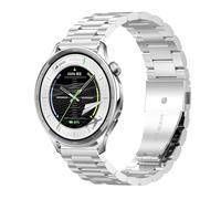 GIOPUEY Cinturini Compatibile con OPPO Watch S, Acciaio inossidabile Cinturino [Resistente All'usura] - silver