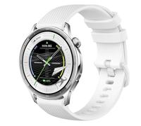 GIOPUEY Cinturini Compatibile con OPPO Watch S, Morbido silicone Cinturino [Resistente All'usura] [Traspirante] - White