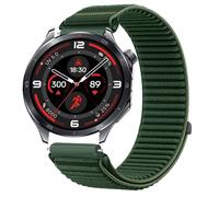 GIOPUEY Cinturini Compatibile con Oppo Watch X2, Nylon Traspirante Sport Loop Cinturino in Morbido Nylon Intrecciato Strap Band - Darkgreen