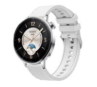 GIOPUEY Cinturini Compatibile con Oppo Watch X3 Mini/X2 Mini, Morbido silicone Cinturino [Resistente All'usura] [Traspirante] - white