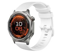 GIOPUEY Cinturini Compatibile con Oppo Watch X3, Morbido Silicone Cinturino [Resistente all'Usura] [Traspirante] - White