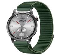 GIOPUEY Cinturini Compatibile con Realme Watch S2, Nylon Traspirante Sport Loop Cinturino in Morbido Nylon Intrecciato Strap Band - Darkgreen