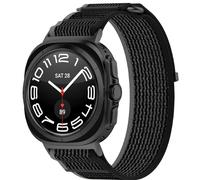 GIOPUEY Cinturini Compatibile con Samsung Galaxy Watch Ultra 47mm, Cinturino in Morbido Nylon Intrecciato [Unisex] [Traspirante] - Black-B