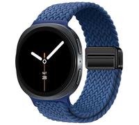 GIOPUEY Cinturini Compatibile con Samsung Watch 8/8 Classic 46mm/40mm/44mm, Cinturino in morbido nylon intrecciato [unisex] [Traspirante] - Navy Blue