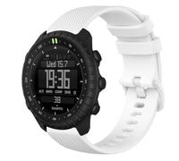GIOPUEY Cinturini Compatibile con Suunto Core 2, Morbido Silicone Cinturino [Resistente all'Usura] [Traspirante] - White