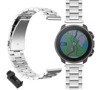 GIOPUEY Cinturini Compatibile con SUUNTO Vertical, Acciaio inossidabile Cinturino [Resistente All'usura] - silver