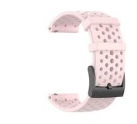 GIOPUEY Cinturini Compatibile con TicWatch Atlas/Pro 5/5 Enduro, 24mm Morbido silicone Cinturino [Resistente All'usura] [Traspirante] - Pink