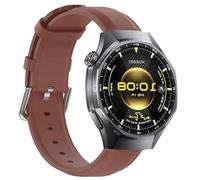 GIOPUEY Cinturini Compatibile con Watch GT 5 46mm/GT5 PRO, Vera Pelle Cinturino [Resistente all'Usura] [Traspirante] - Brown