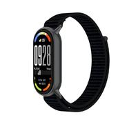 GIOPUEY Cinturini Compatibile con Xiaomi Band 10/9/8, Cinturino in morbido nylon intrecciato [unisex] [Traspirante] - black