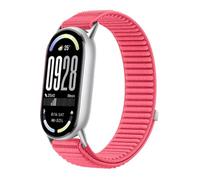 GIOPUEY Cinturini Compatibile con Xiaomi Band 10/9/8, Cinturino in morbido nylon intrecciato [unisex] [Traspirante] - rose red