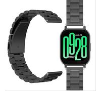 GIOPUEY Cinturini Compatibile con Xiaomi Redmi Watch 5 Active/5 Lite, Acciaio Inossidabile Cinturino [Resistente all'Usura] - Black