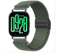 GIOPUEY Cinturini Compatibile con Xiaomi Redmi Watch 5 Active/5 Lite, Cinturino in Morbido Nylon Intrecciato [Unisex] [Traspirante] - Green