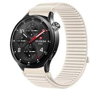 GIOPUEY Cinturini Compatibile con Xiaomi Watch S5 46mm, Nylon Traspirante Sport Loop Cinturino in Morbido Nylon Intrecciato Strap Band - Beige