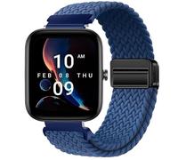 GIOPUEY Cinturini Magnetica Compatibile con Amazfit Bip3, Cinturino in morbido nylon intrecciato [unisex] [Traspirante] - Blue