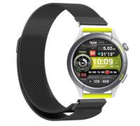 GIOPUEY Cinturini Magnetica Compatibile con Amazfit Cheetah Round, Cinturino in acciaio inossidabile intrecciato [magnetico] - black